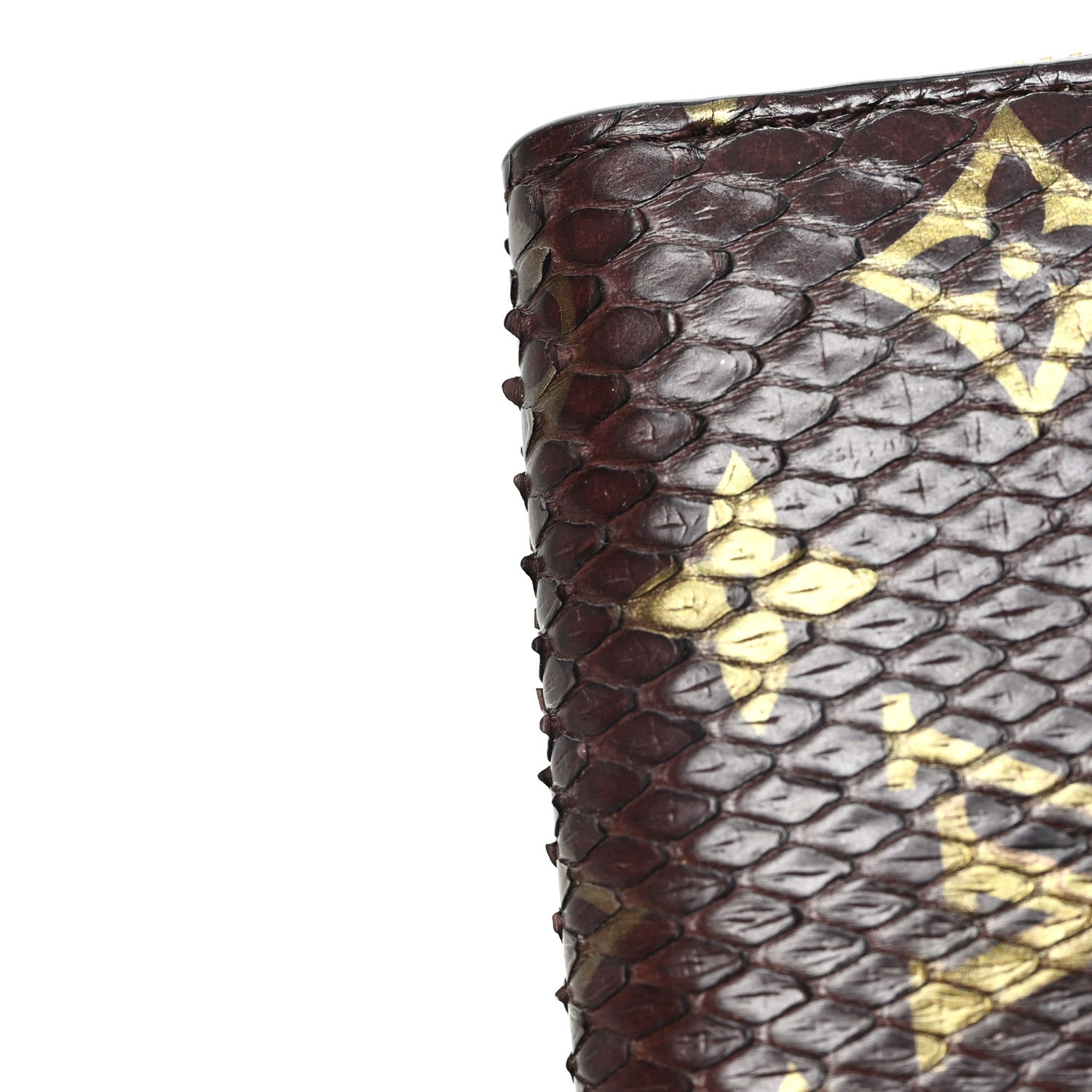 Louis Vuitton Snakeskin Monogram Zippy Padlock Coin Purse Brown 7 of 7