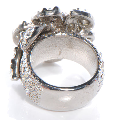 Chanel Swarovski Crystal Camellia Ring 6.5 5 of 5