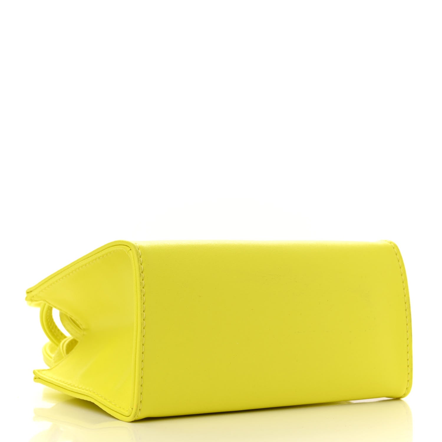 Telfar Vegan Leather Small Shopping Bag Highlighter Yellow 4 of 10