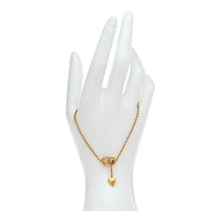 Christian Dior CD Crystal Heart Bracelet Gold 2 of 6
