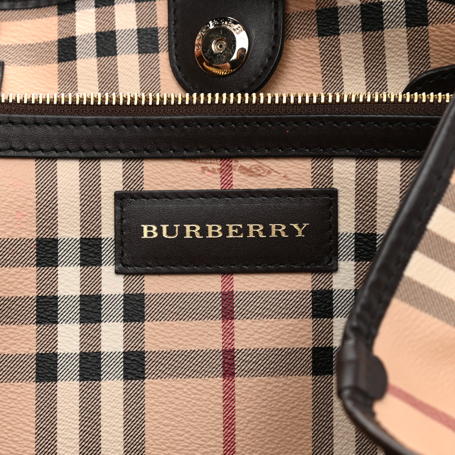 Burberry Haymarket Check Small Canterbury Tote Chocolate 6 of 12