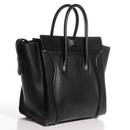 Celine Smooth Calfskin Mini Luggage Black 3 of 8
