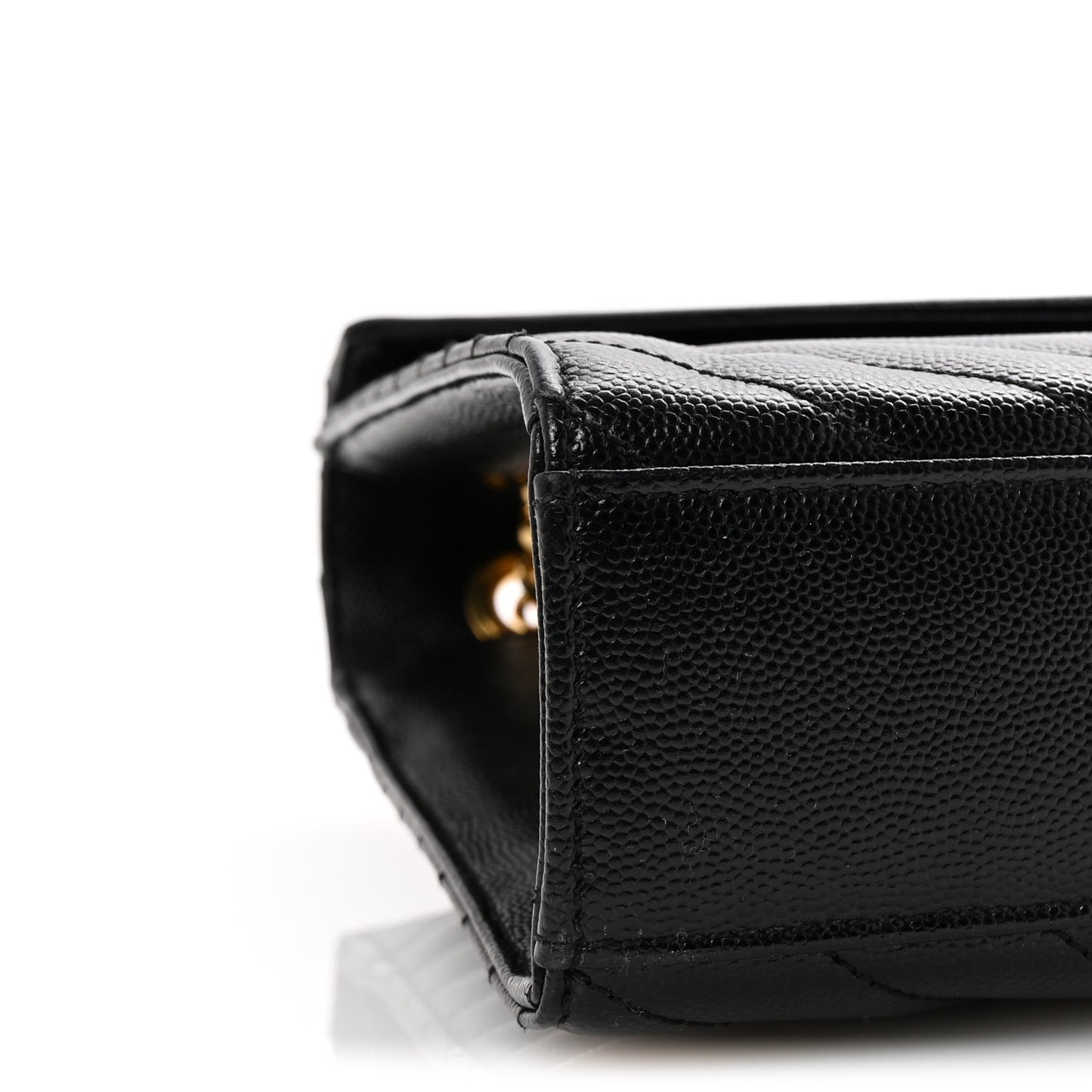 Grain De Poudre Matelasse Chevron Large Monogram Satchel Black