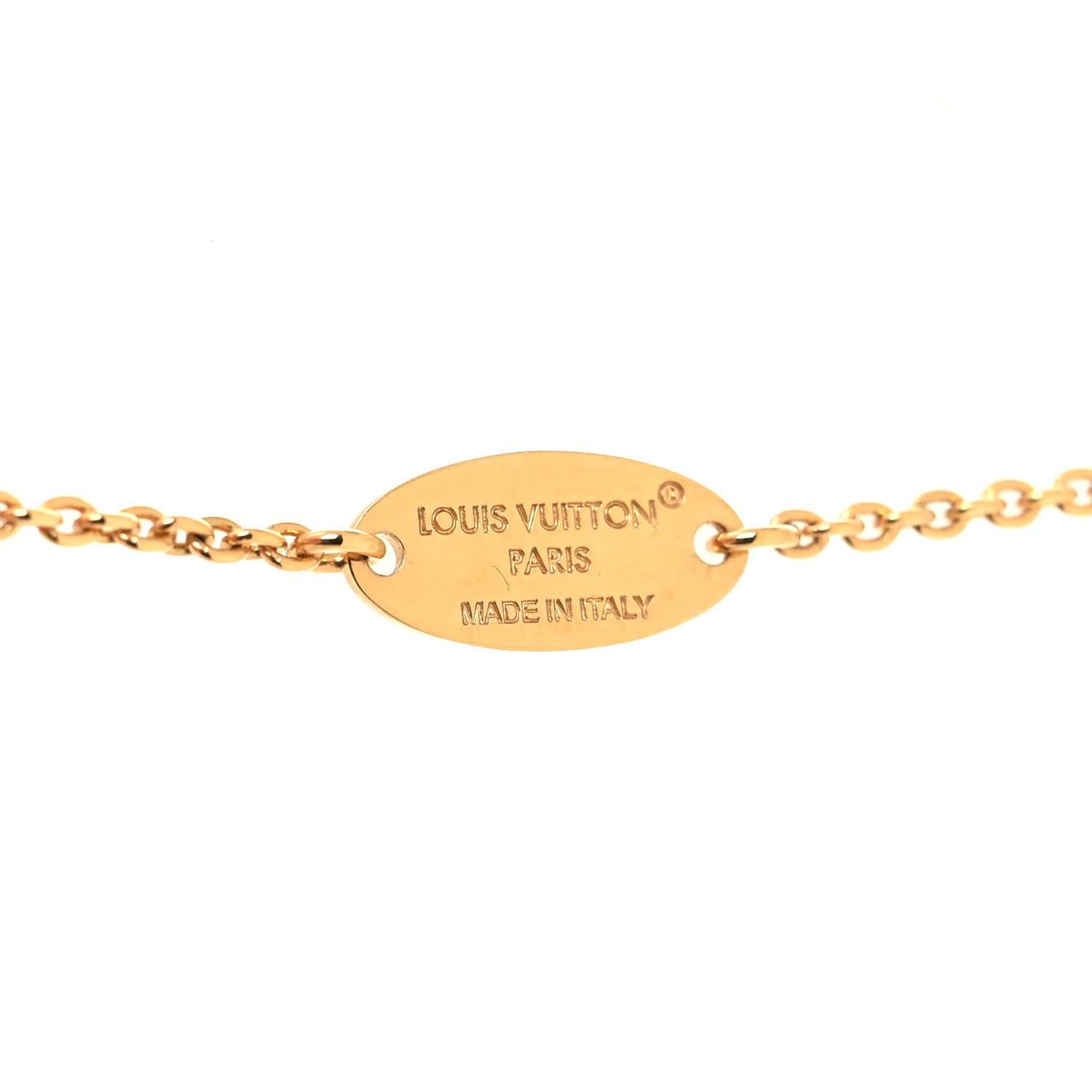 Louis Vuitton Enamel LV Iconic Necklace Gold Fuchsia 5 of 7