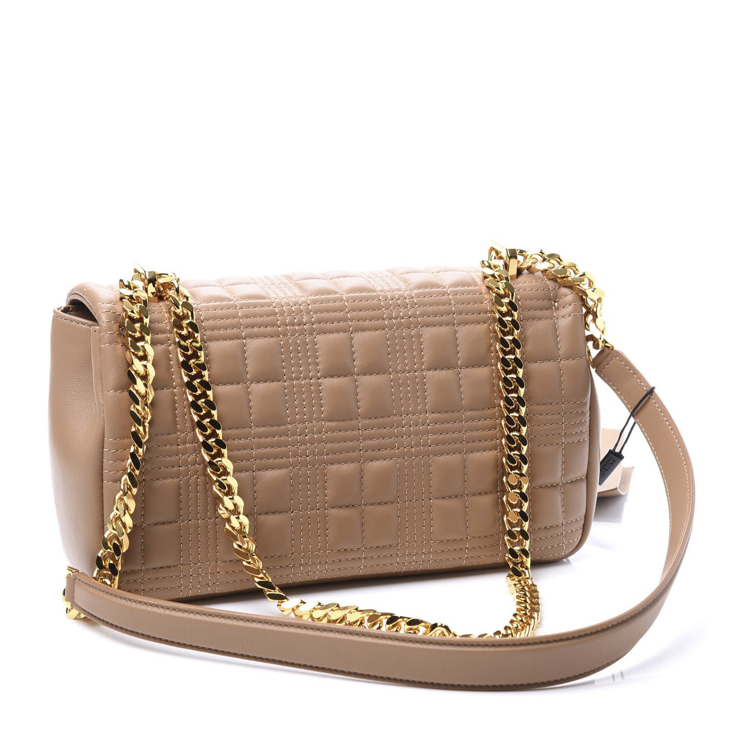 Burberry Lambskin Quilted Small Lola Bag Camel 2 of 10