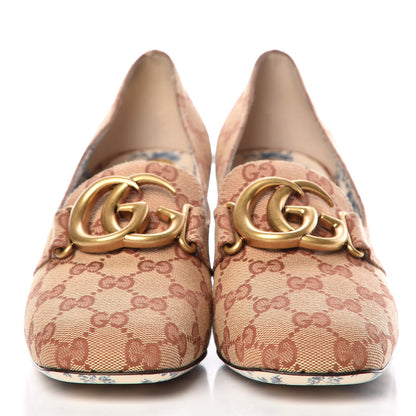 Gucci Monogram GG Victoire 55mm Loafer Pumps 40 Beige Ruggine 2 of 9