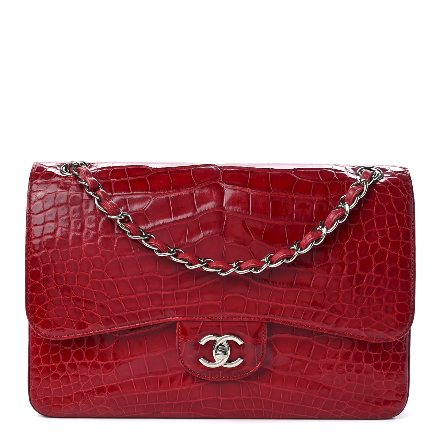 Alligator Jumbo Double Flap Red
