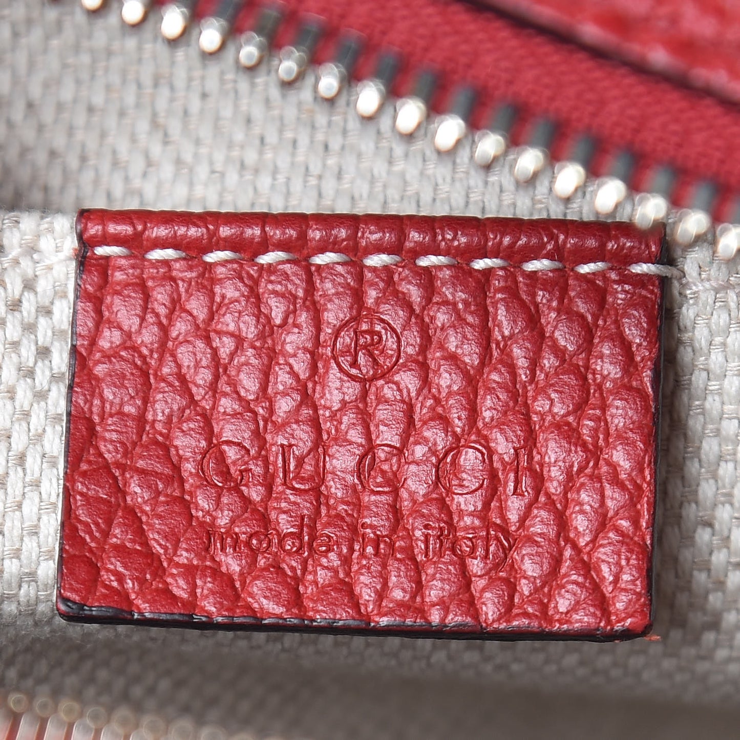 Dollar Calfskin Bi-Color Small Soho Disco Bag New Rosette Hibiscus Red