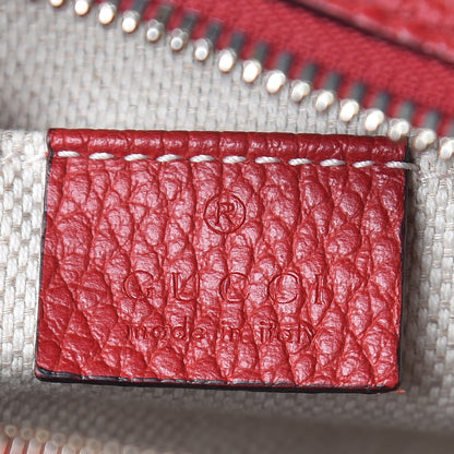 Gucci Dollar Calfskin Bi-Color Small Soho Disco Bag New Rosette Hibiscus Red 6 of 20