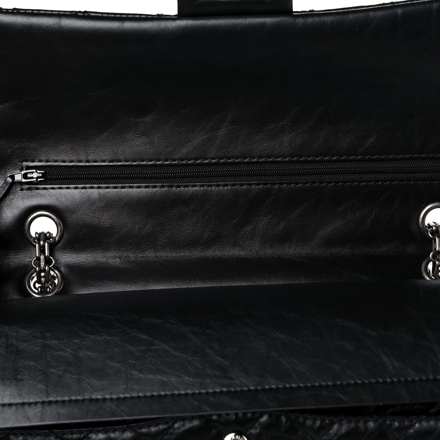 Aged Calfskin Quilted 2.55 Reissue 226 Flap Black