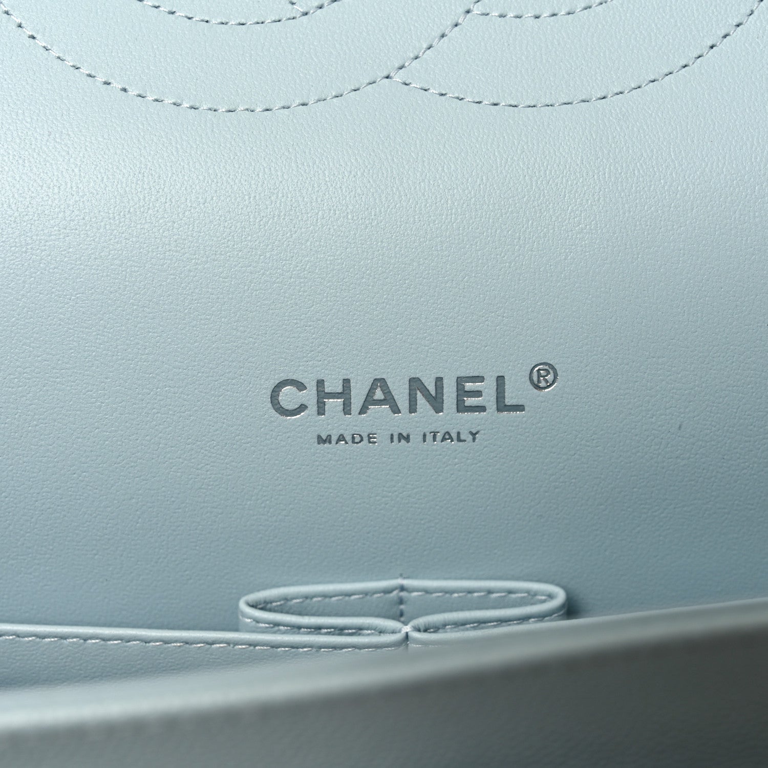 Chanel Caviar Quilted Maxi Double Flap Light Blue 6 of 10