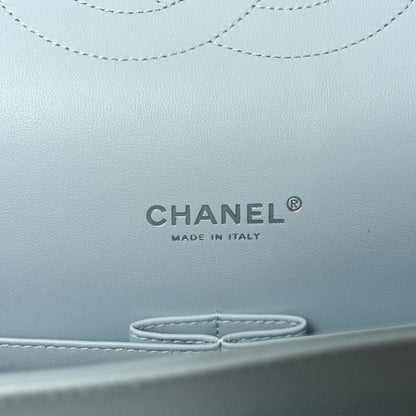 Chanel Caviar Quilted Maxi Double Flap Light Blue 6 of 10