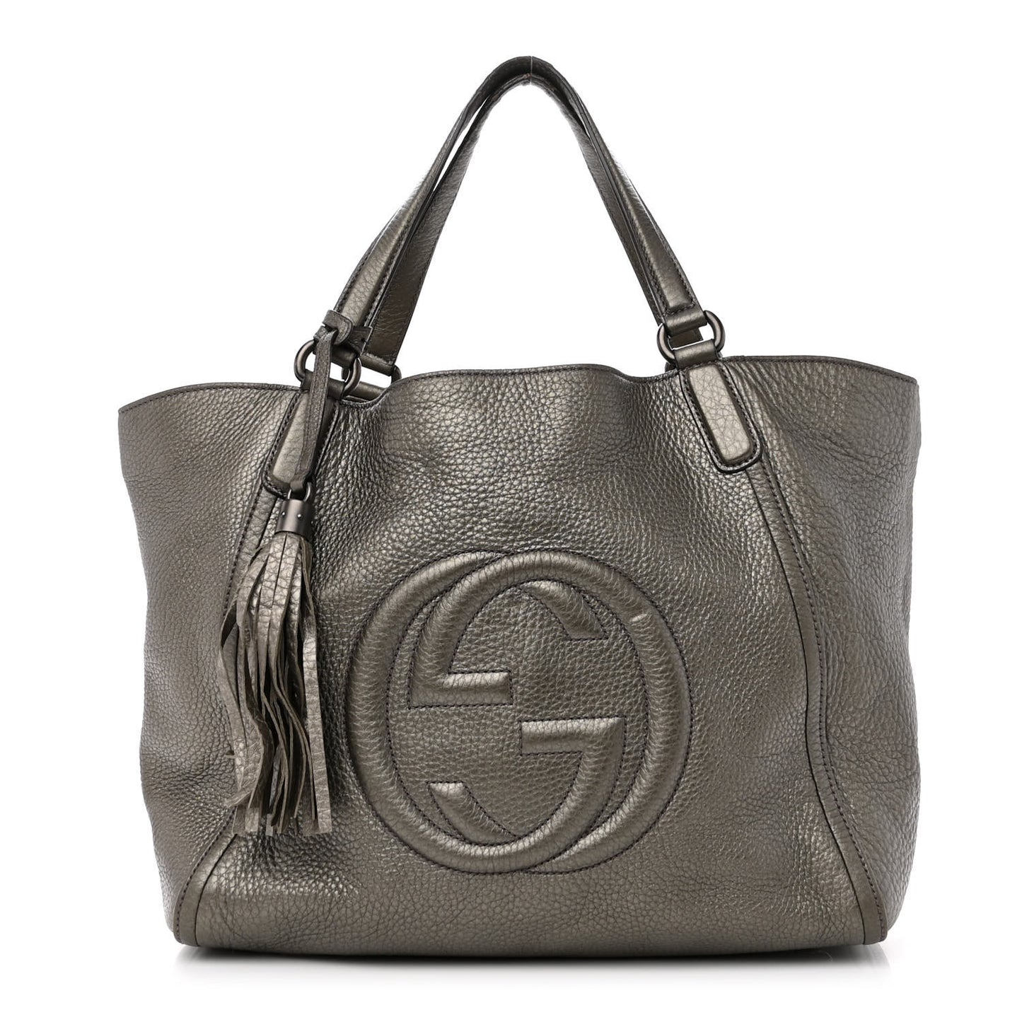 Metallic Cellarius Calfskin Medium Soho Shoulder Bag Sasso