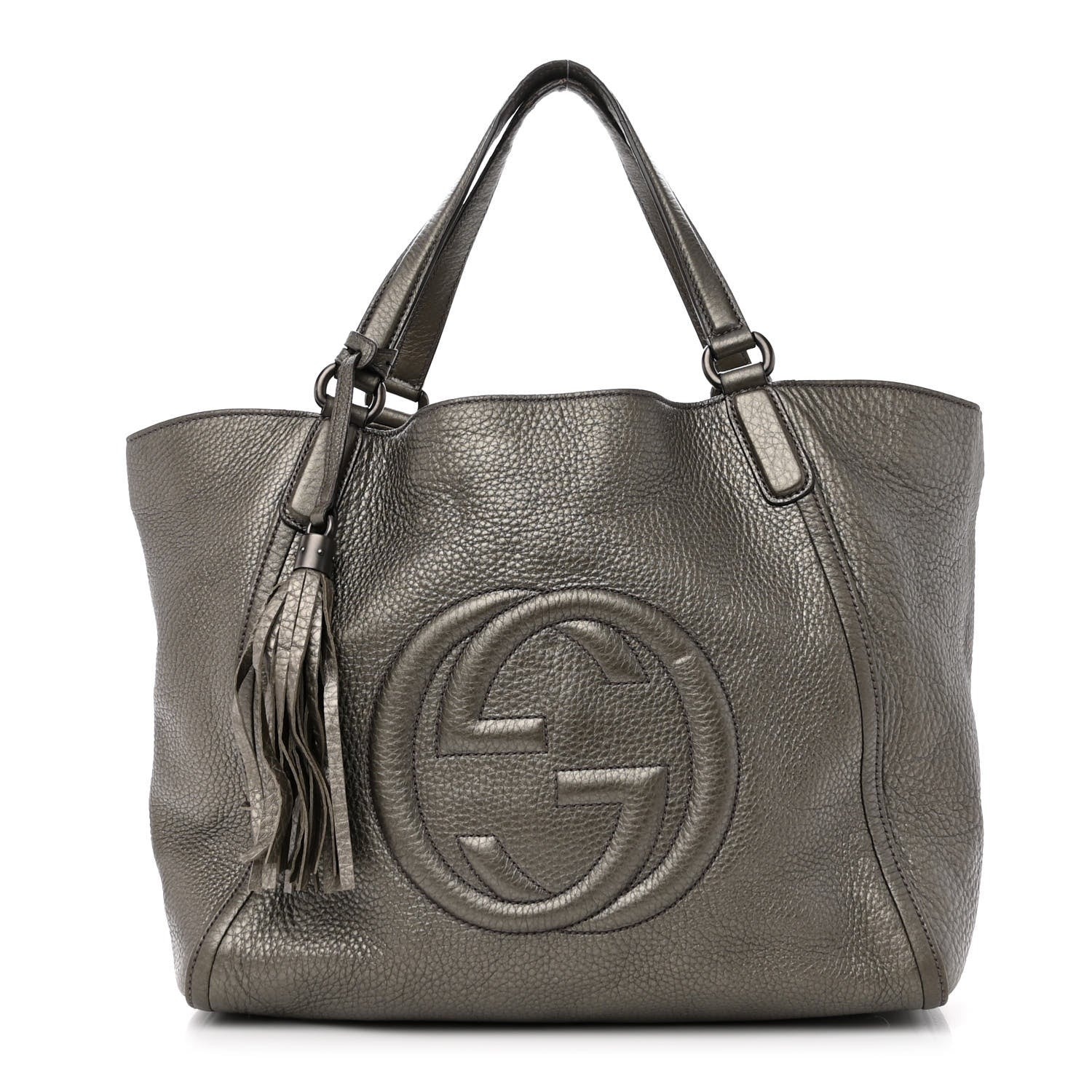 Gucci Metallic Cellarius Calfskin Medium Soho Shoulder Bag Sasso 1 of 12
