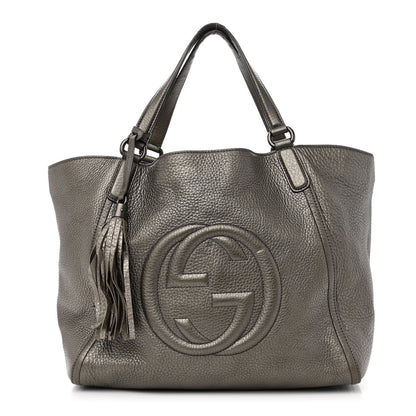 Gucci Metallic Cellarius Calfskin Medium Soho Shoulder Bag Sasso 1 of 12