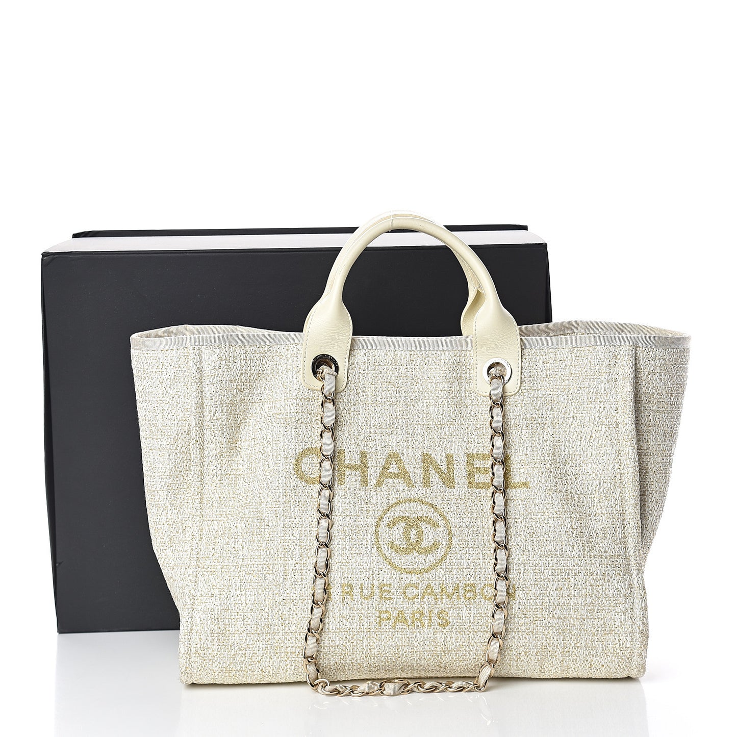 Canvas Medium Deauville Tote Ivory