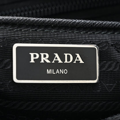 Prada Re-Nylon Vela Saffiano Pocket Double Buckle Messenger Shoulder Bag Black 6 of 11