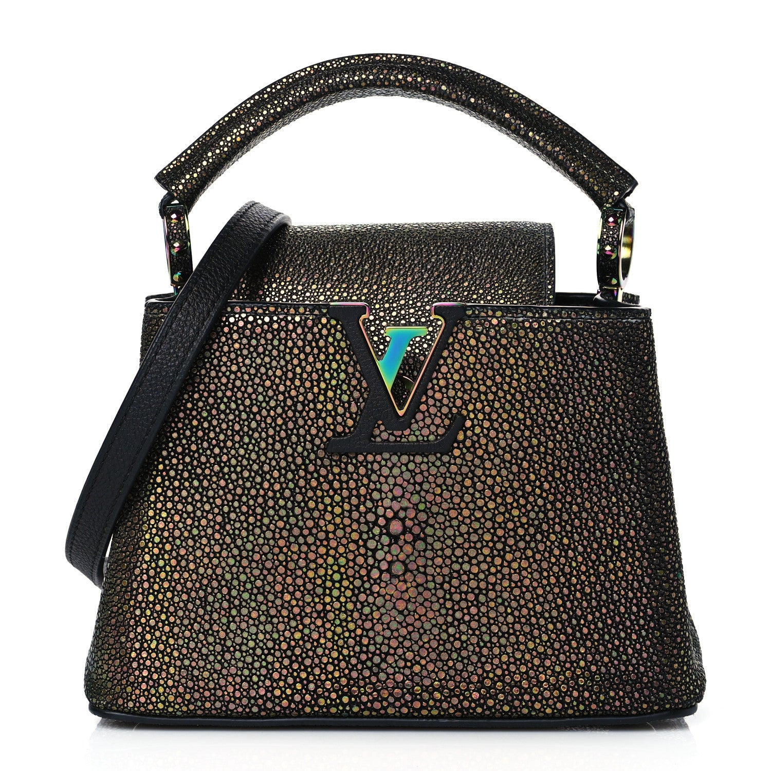 Louis Vuitton Iridescent Stingray Capucines Mini Black Multicolor 1 of 8