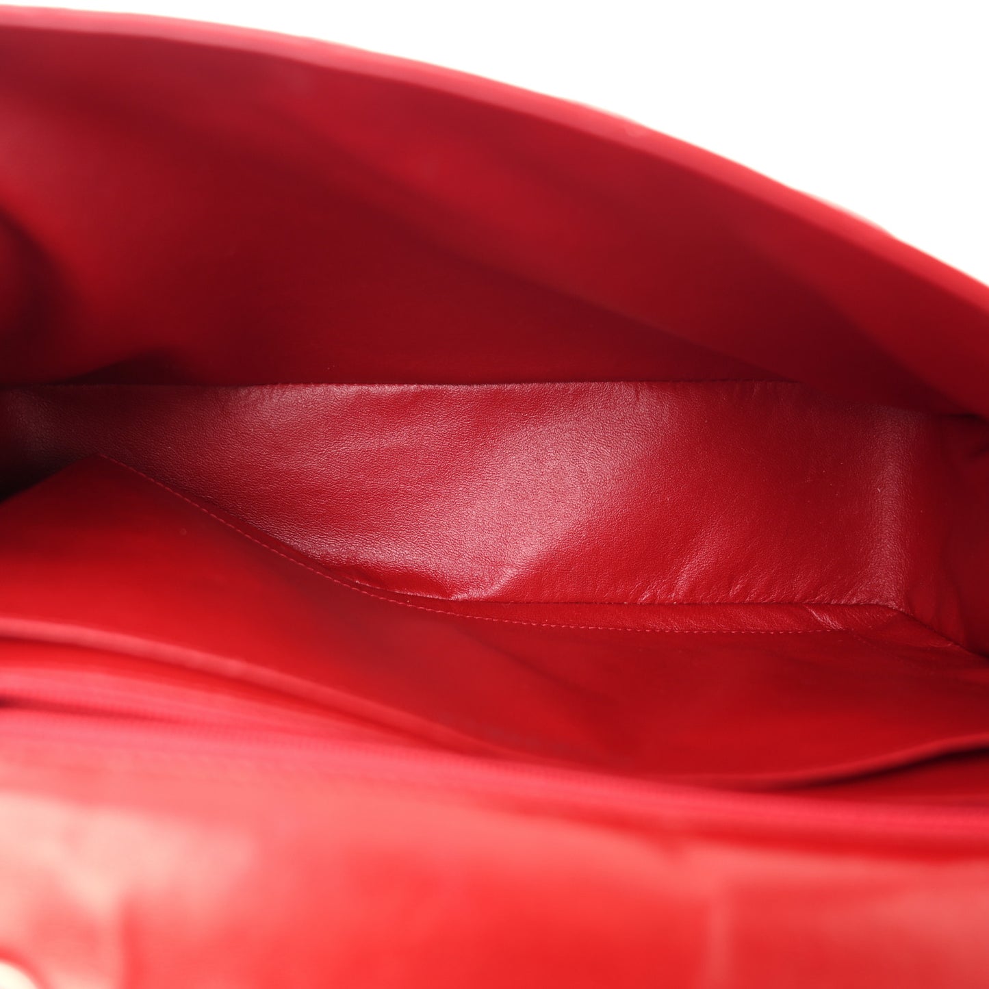 Lambskin Quilted Jumbo Single Flap Red