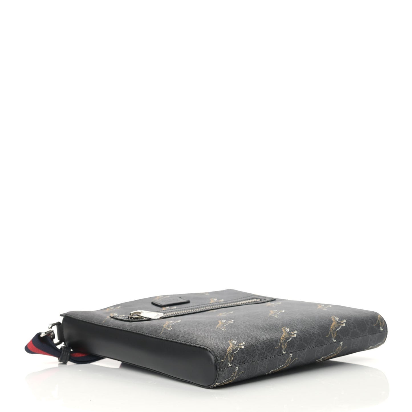 GG Supreme Monogram Tigers Web Messenger Bag Black Multicolor