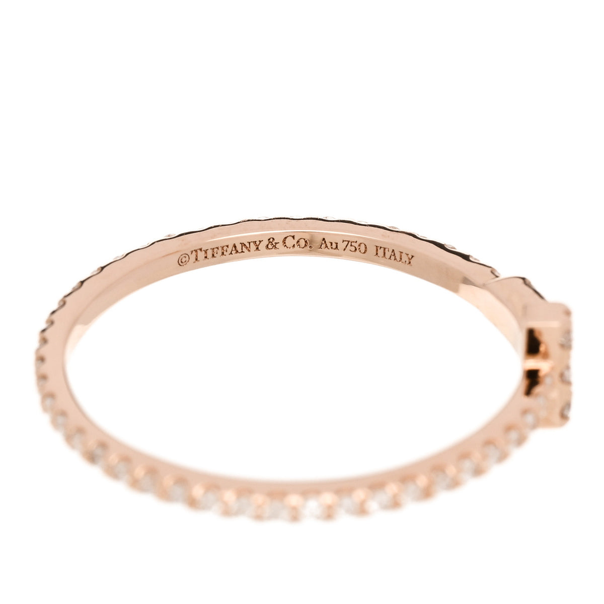 18K Rose Gold Diamond T Wire Pave Ring 50 5.5