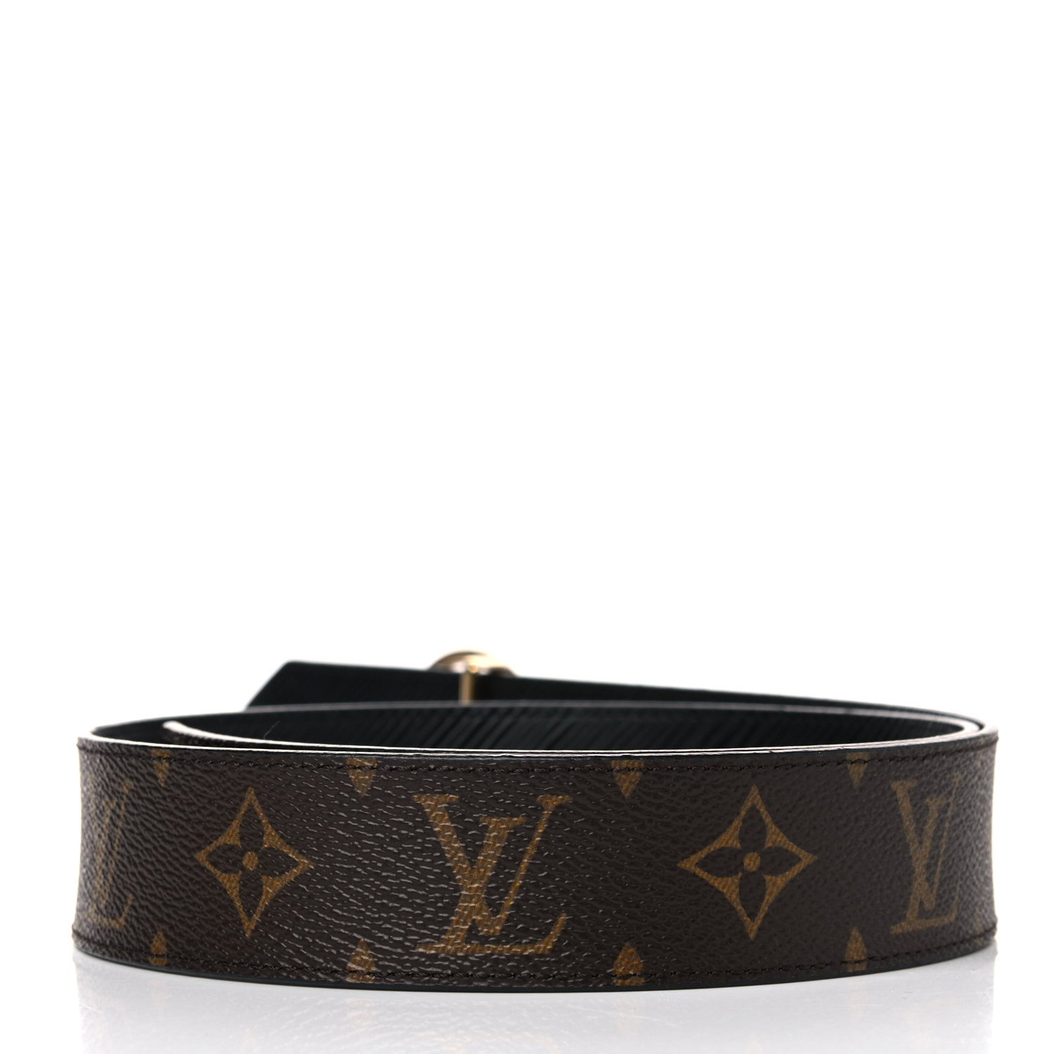 Louis Vuitton Monogram Epi 35mm LV Circle Reversible Belt 80 32 Black 2 of 6