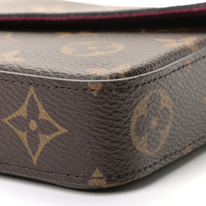 Louis Vuitton Monogram Pochette Felicie Chain Wallet Fuchsia 10 of 10