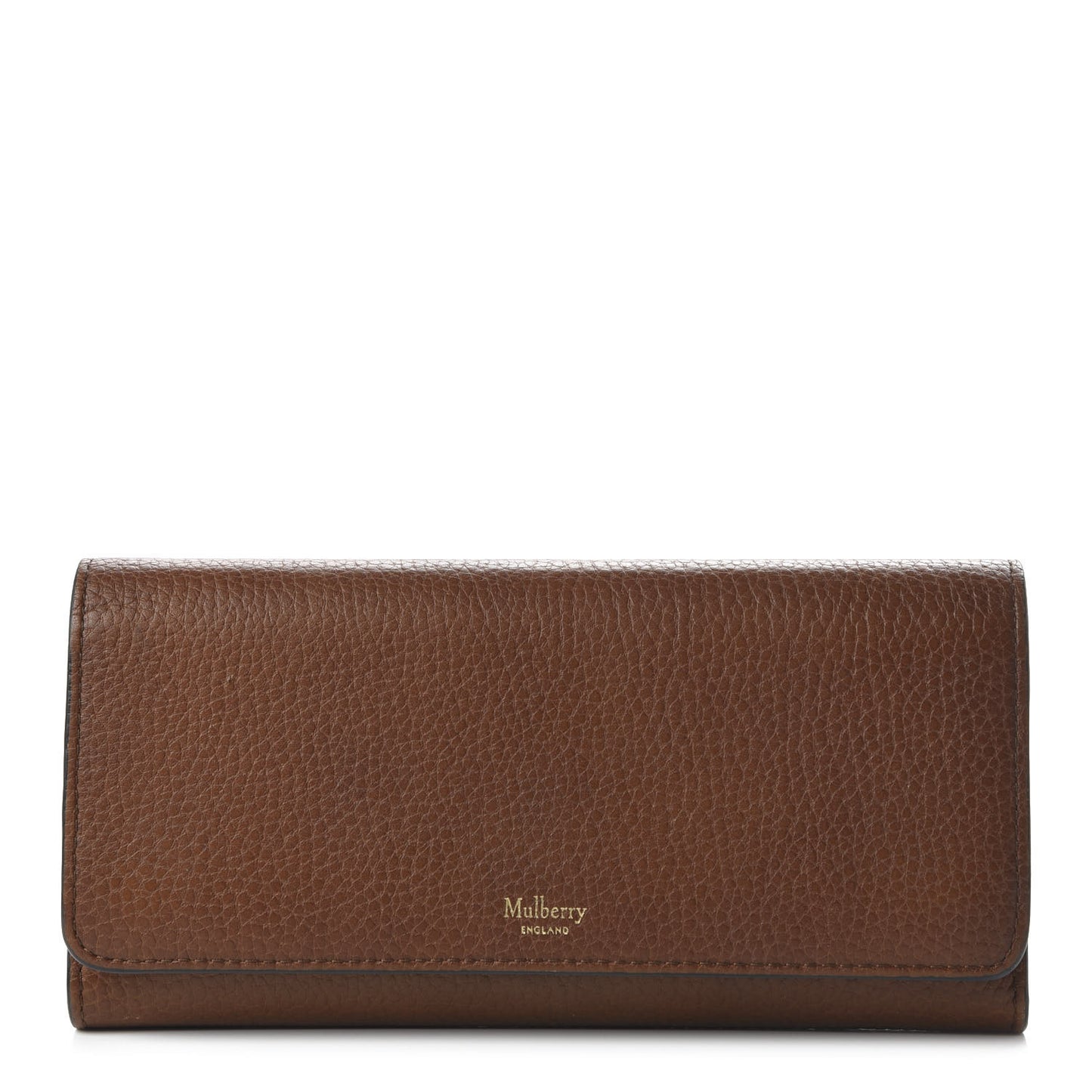 Grain Vegetable Tanned Calfskin Continental Wallet Oak