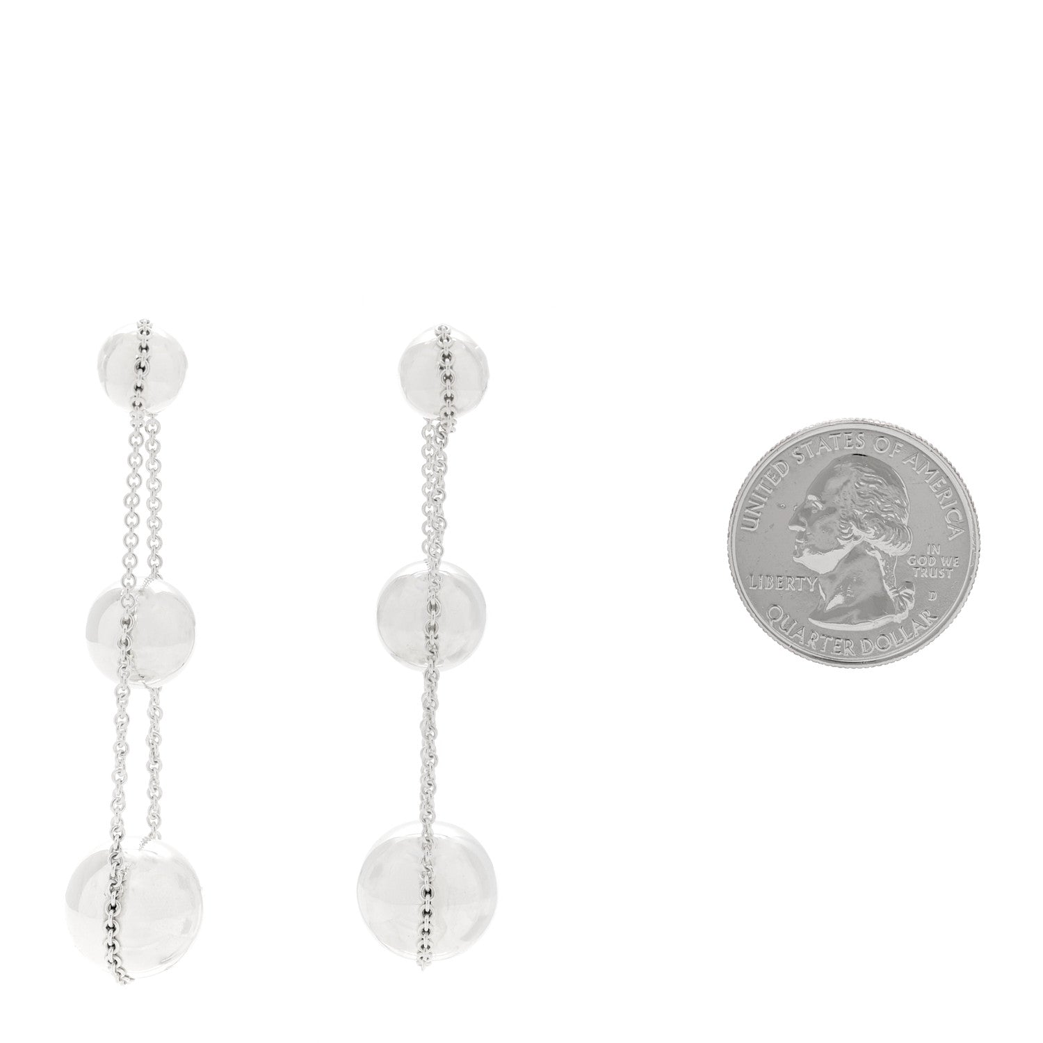 Tiffany Sterling Silver HardWear Triple Drop Earrings 2 of 5
