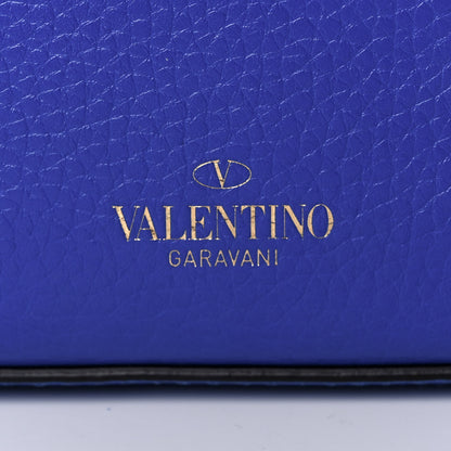 Valentino Garavani Pebbled Calfskin Medium Rockstud Flip Lock Crossbody Bag Acid Blue 9 of 13