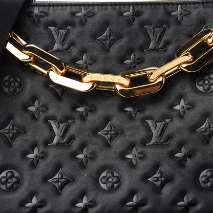 Louis Vuitton Lambskin Embossed Monogram Coussin MM Black 10 of 10
