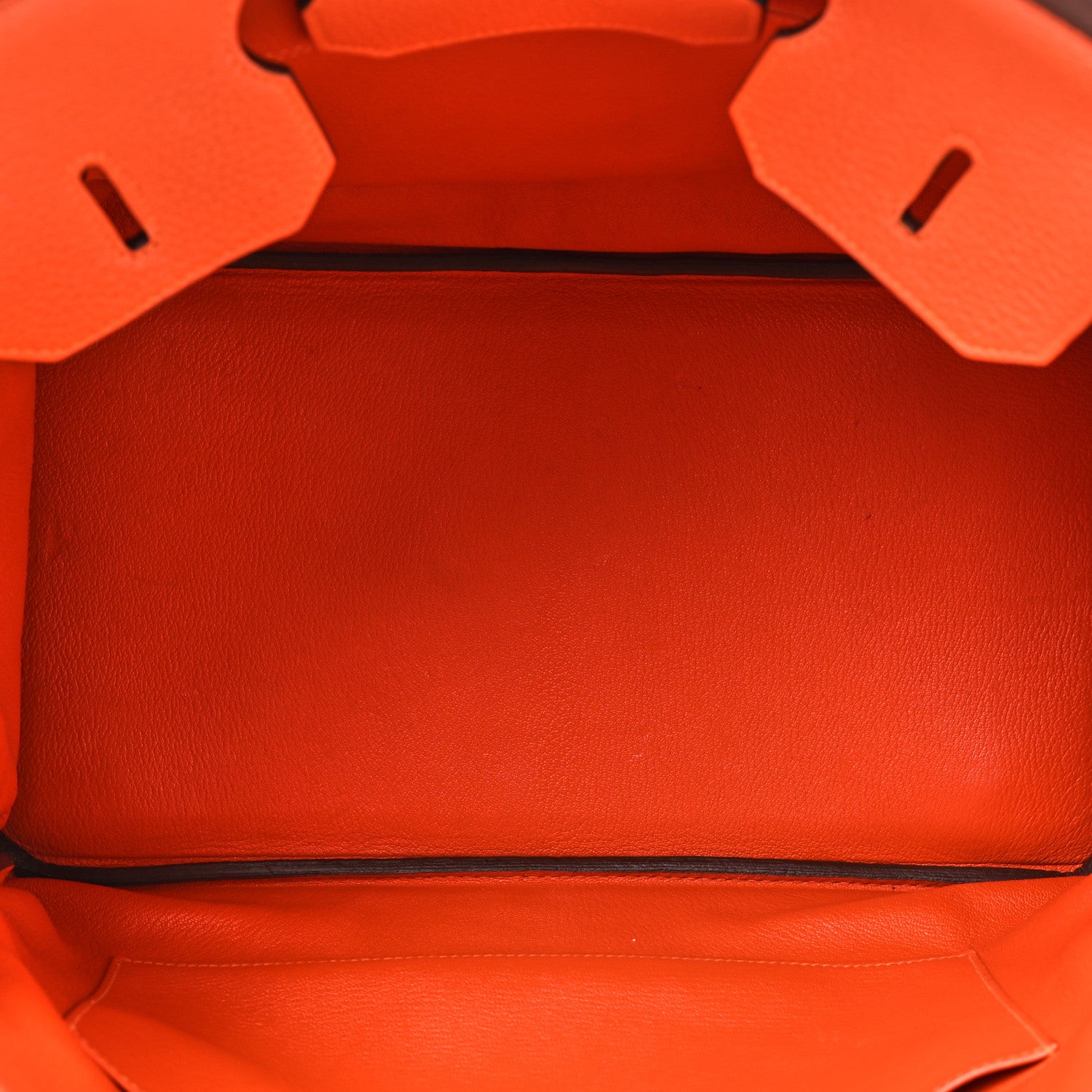 Hermes Taurillon Clemence Birkin 35 Orange 5 of 12