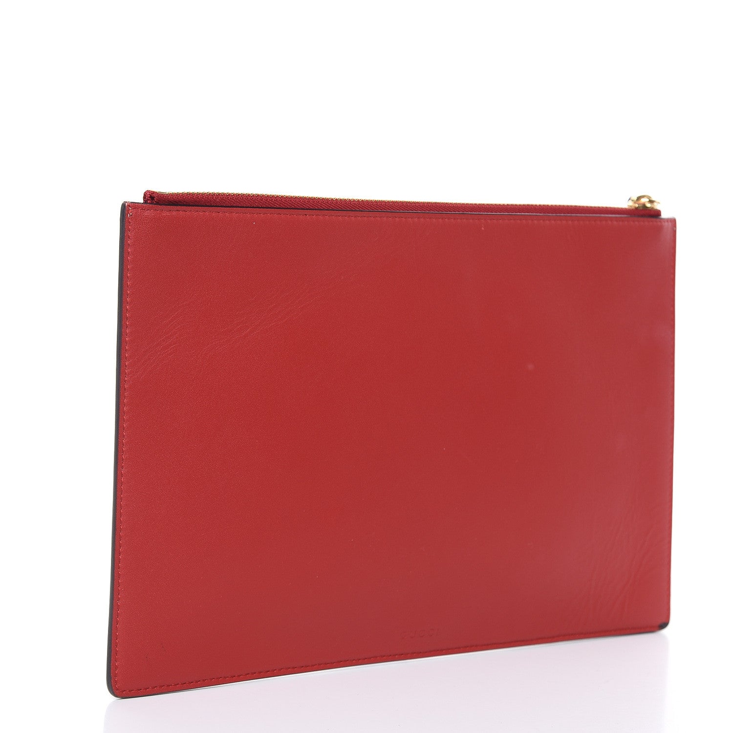 Gucci GG Supreme Monogram Mystic Cat Large Zip Pouch Red 3 of 10