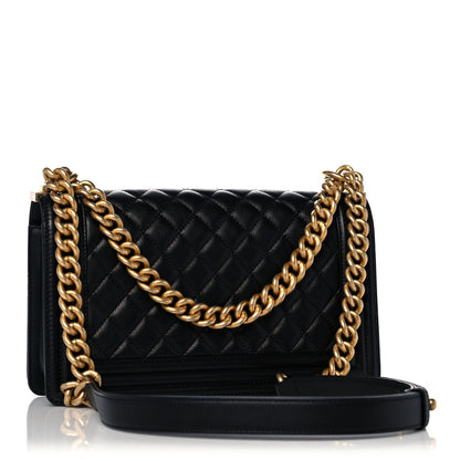 Chanel Calfskin Quilted Medium Boy Flap Black 2 of 11