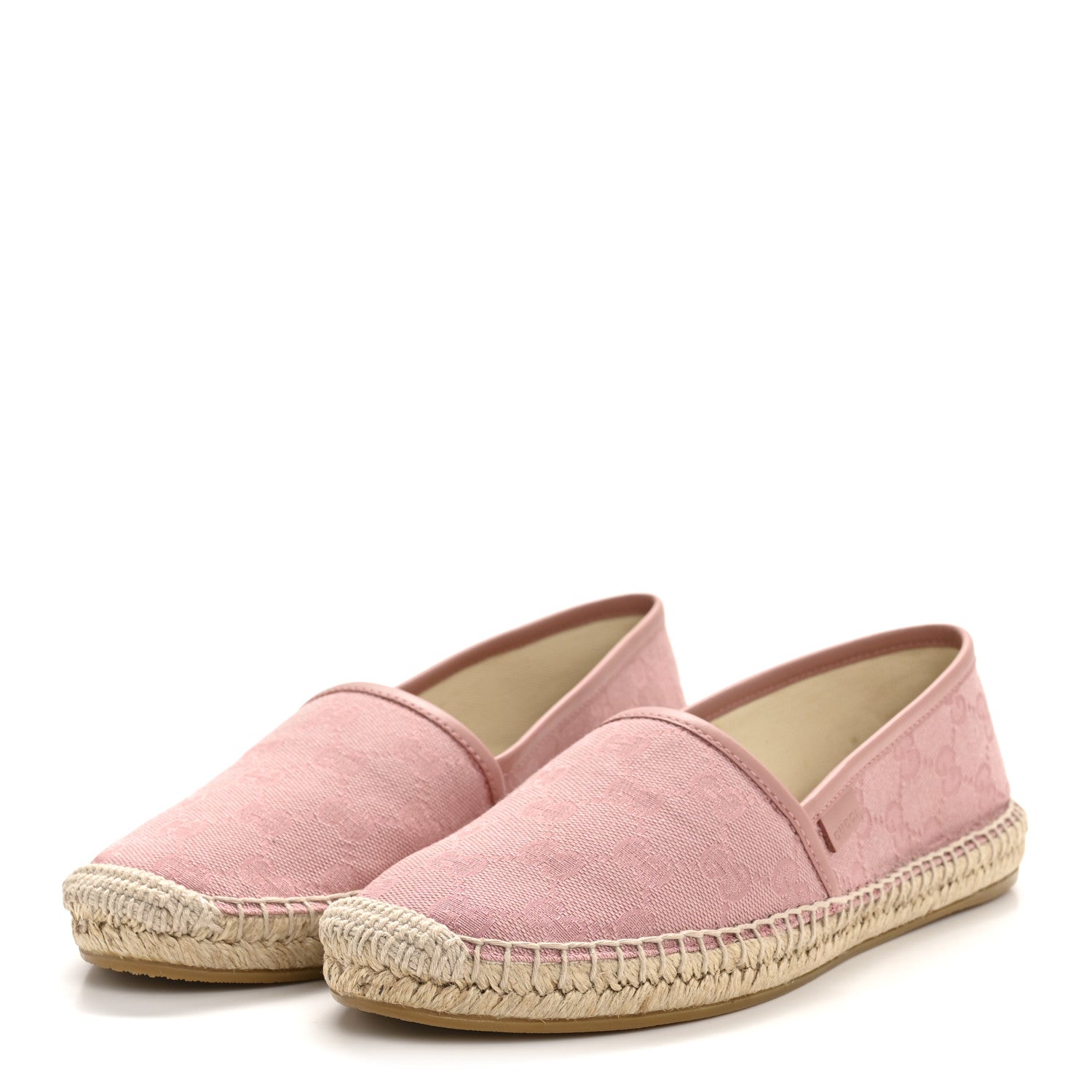 Gucci Monogram Espadrilles 37.5 Soft Pink 4 of 11
