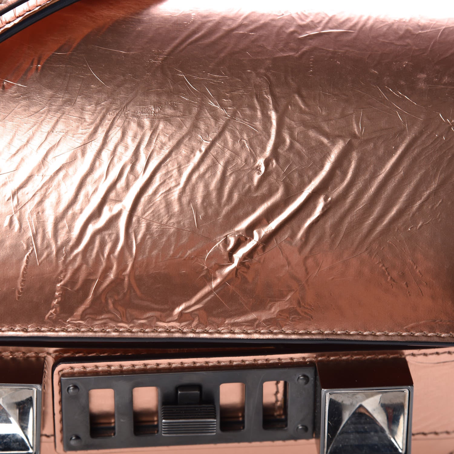 Proenza Schouler Mirrored Calfskin Mini PS11 Classic Shoulder Bag Copper 10 of 19