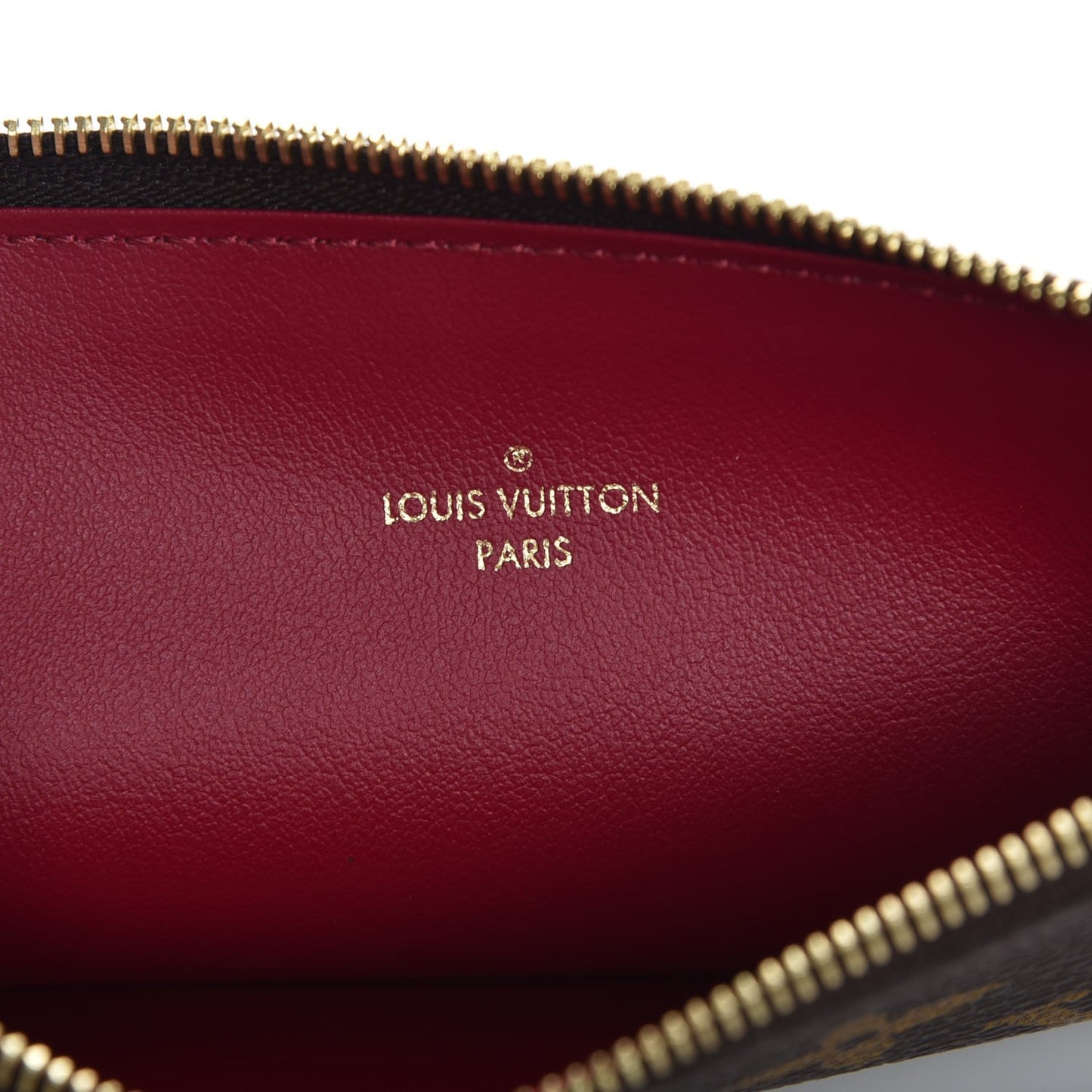 Monogram Felicie Chain Wallet Zippered Insert Fuchsia