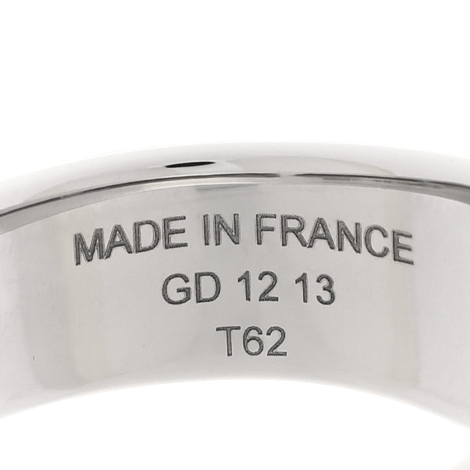 Hermes Stainless Steel Mens Carrousel Ring 62 10 Black 4 of 7
