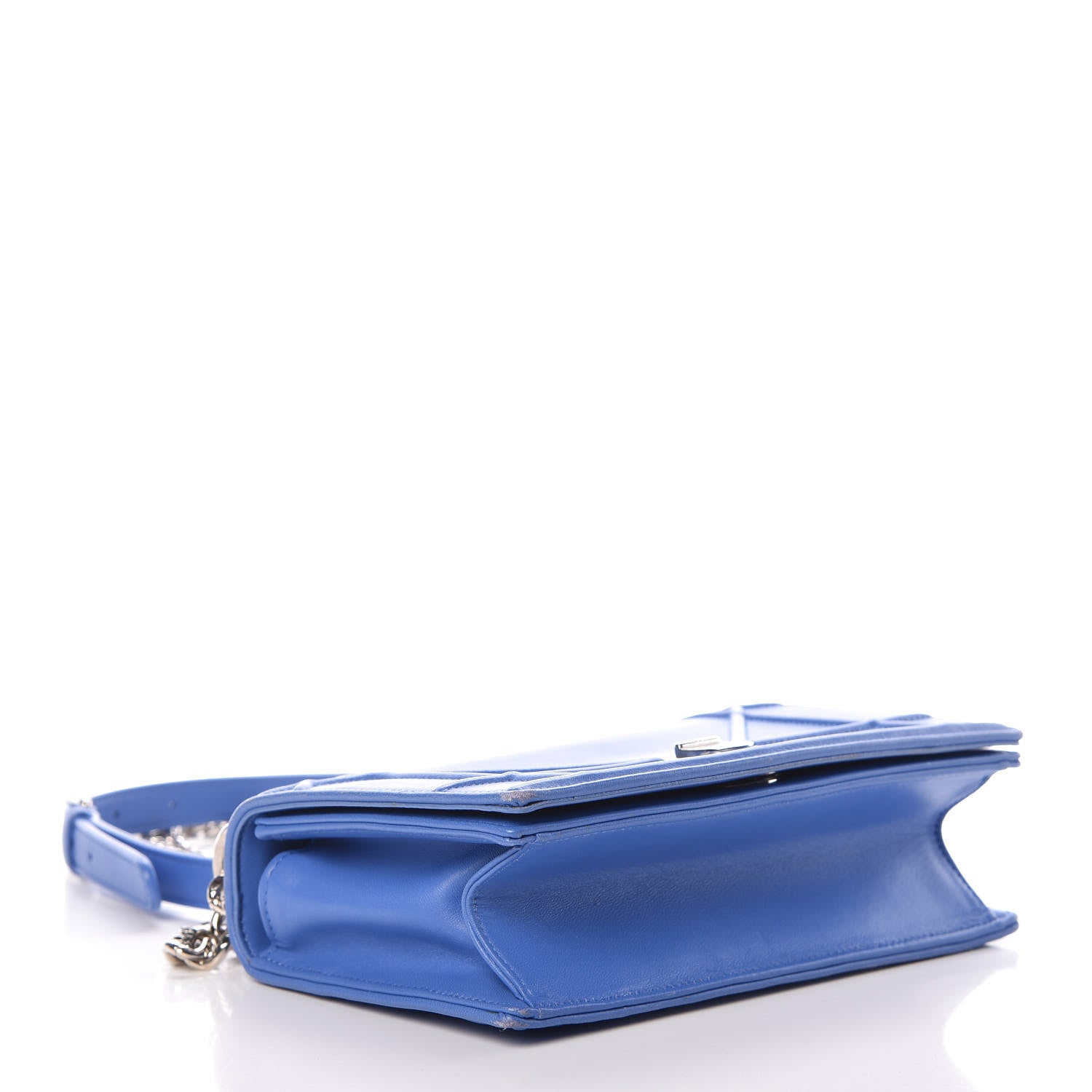 Christian Dior Lambskin Small Diorama Flap Bag Blue 4 of 11