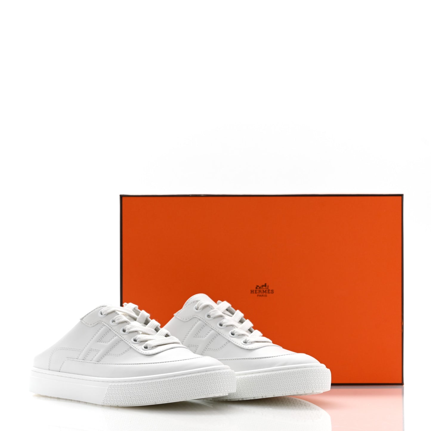 Calfskin Keep Mule Sneakers 37 White