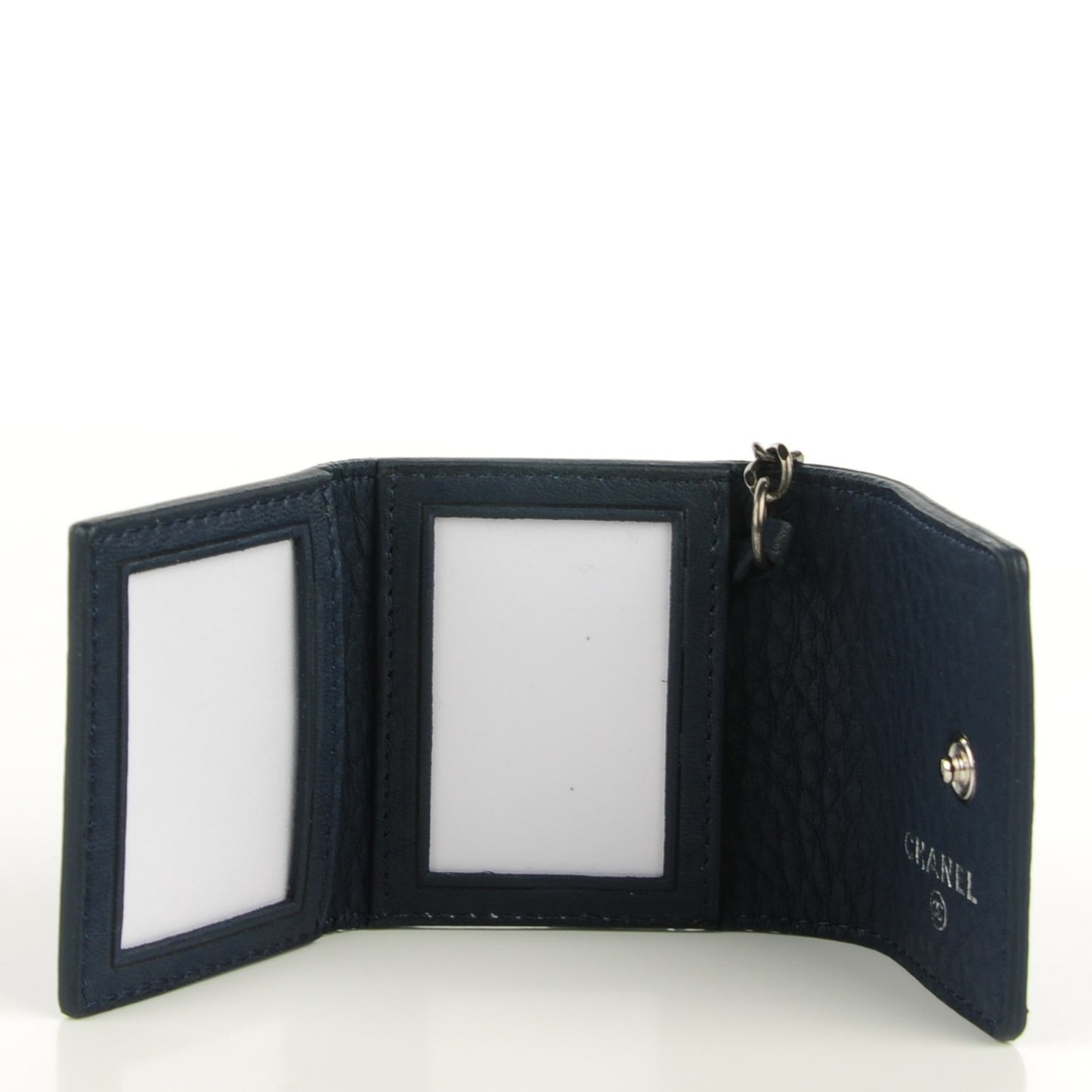 Deerskin Mini Key Chain Charm Dark Blue