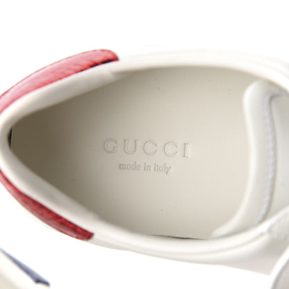 Gucci Calfskin Ayers Web Womens Ace Bow Lace Sneakers 34.5 White 8 of 11