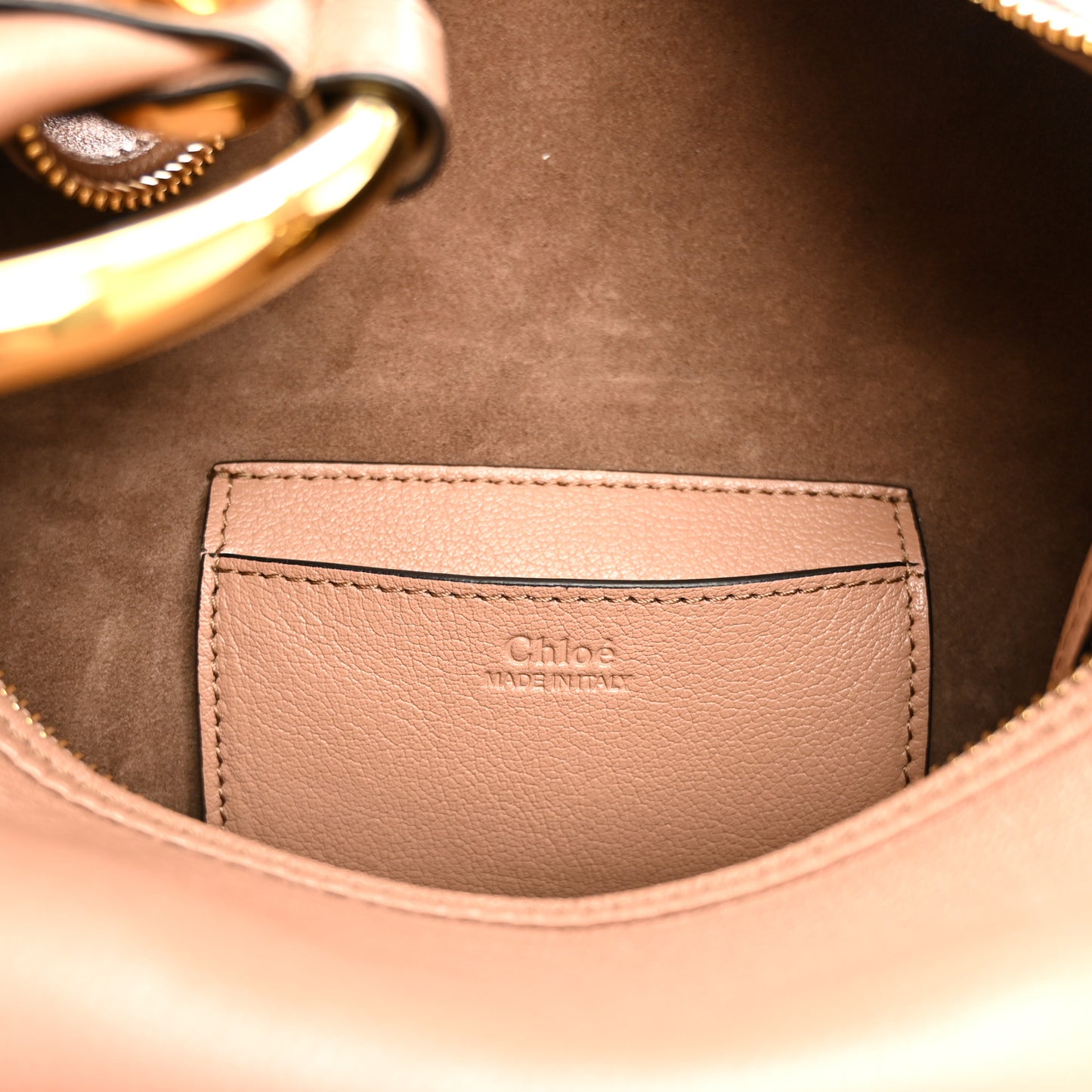 Calfskin Small Bracelet Shoulder Bag Woodrose