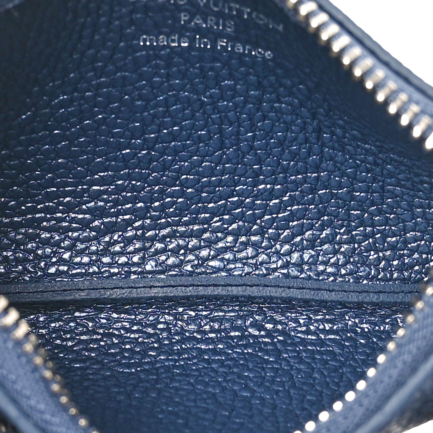 Metallic Empreinte Monogram Giant Key Pouch Navy Nacre