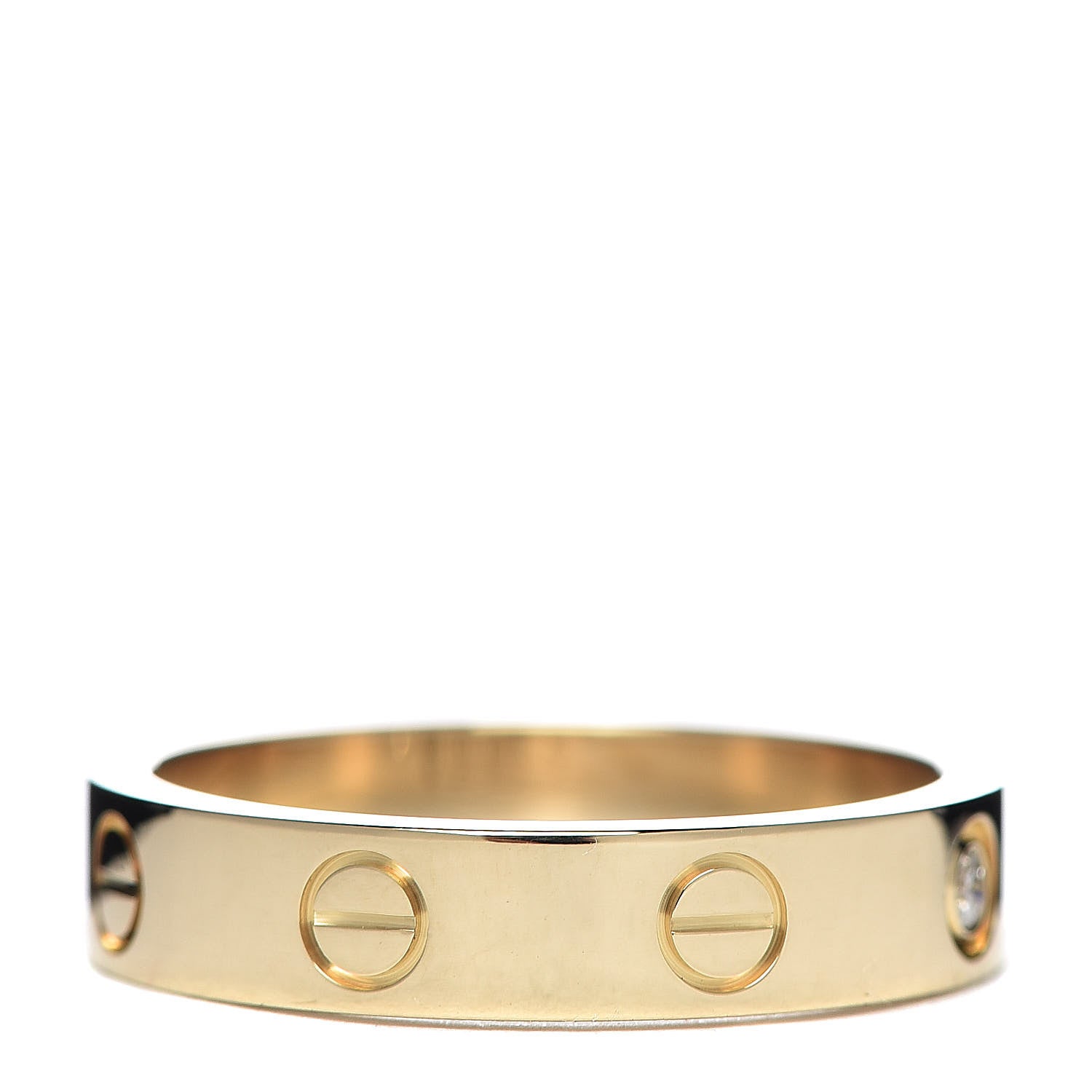 Cartier 18K Yellow Gold Diamond 4mm LOVE Wedding Band Ring 52 6 3 of 5