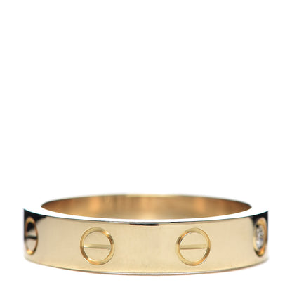 Cartier 18K Yellow Gold Diamond 4mm LOVE Wedding Band Ring 52 6 3 of 5