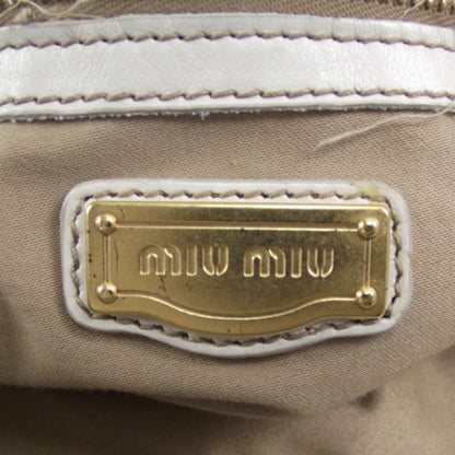 Miu Miu Vitello Lux Leather Large Bag Ivory 8 of 12