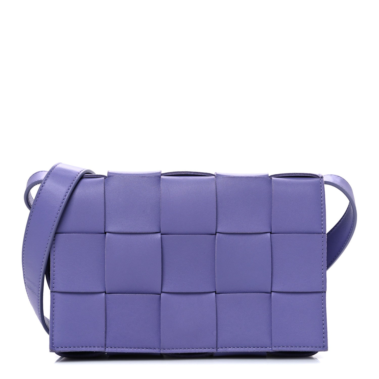 Bottega Veneta Lambskin Maxi Intreccio Cassette Crossbody Bag Wisteria 1 of 11