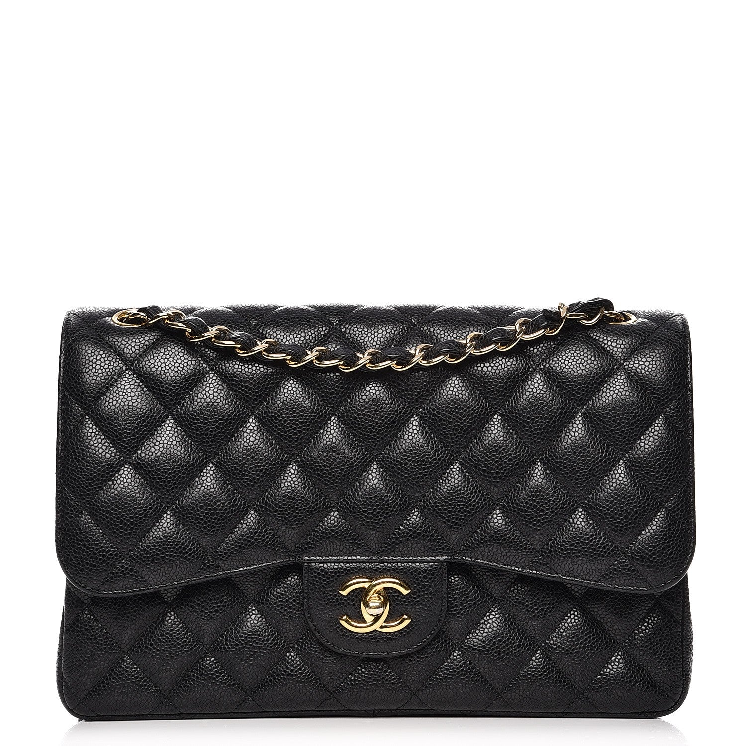 Chanel Caviar Quilted Jumbo Double Flap Black 1 of 10