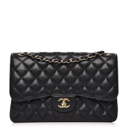 Chanel Caviar Quilted Jumbo Double Flap Black 1 of 10